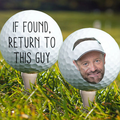 If Found, Return To This Guy Funny Gift For Golfers - Personalized Golf Ball