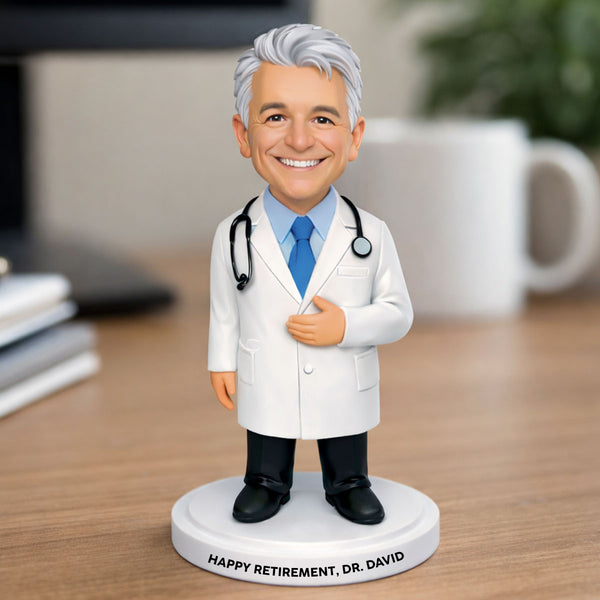 Professional Pose Custom Doctor Figurine From Photo – Personalized Birthday, Graduation & Retirement Gift for Doctor, Surgeon & Dentist
