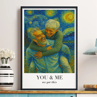 Van Gogh Wall Art You & Me We Got This - Personalized Photo Poster - Anniversary Gifts